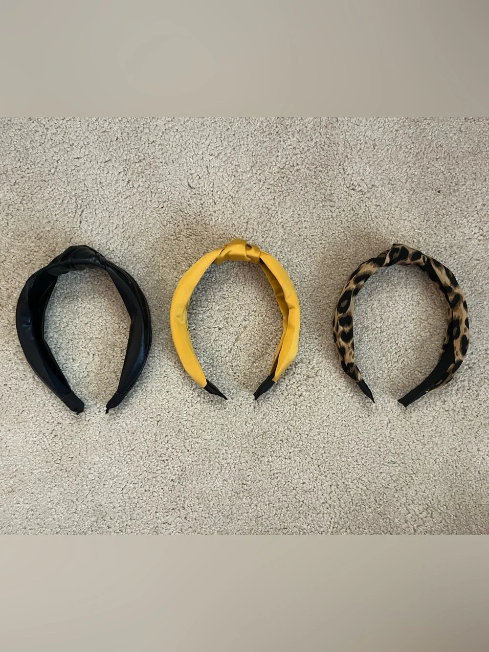 Women’s Satin Knot Headbands - Black, Gold, Leopard